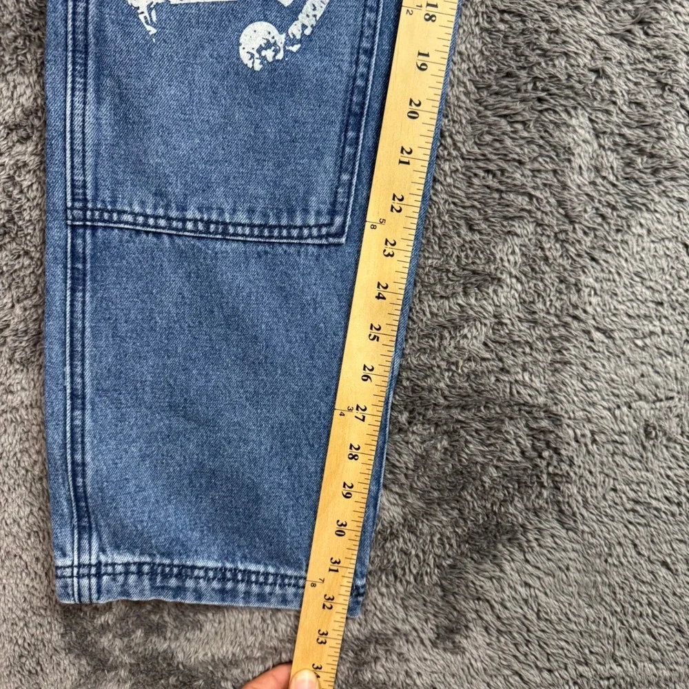 Von Dutch Originals Carpenter Jeans Blue Denim Double Knee Stretchy Size 28 NWT